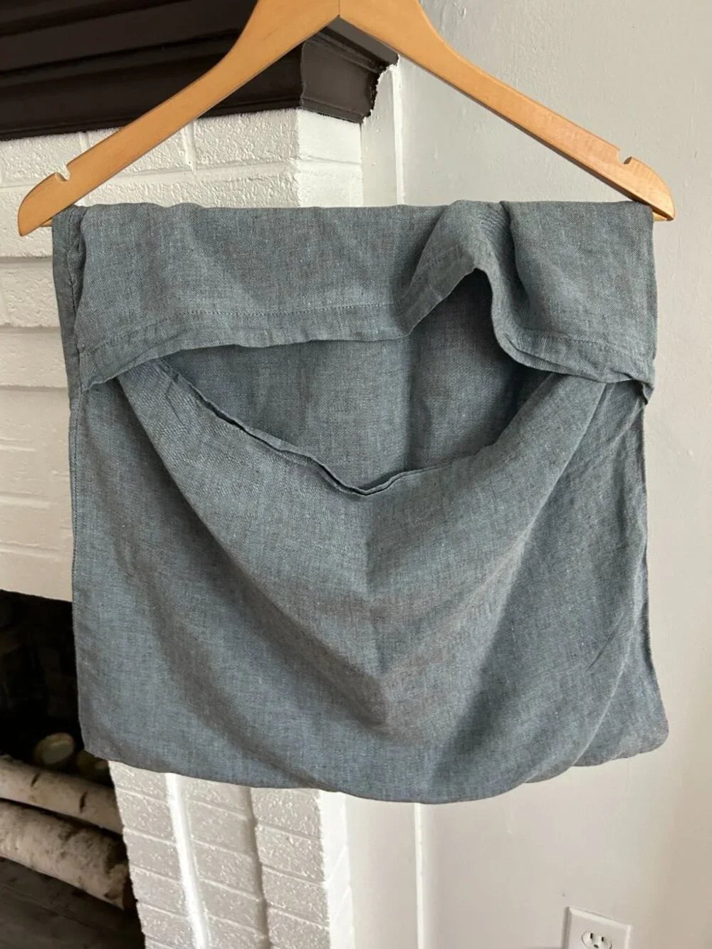 West Elm Linen Blue Pillow Cases (2)